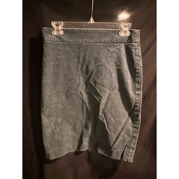 J Crew Teal Velvet Corduroy Pencil Jean Skirt Size 2 - Picture 3 of 13